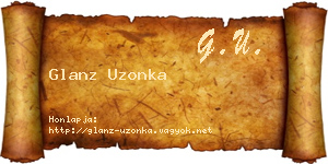 Glanz Uzonka névjegykártya